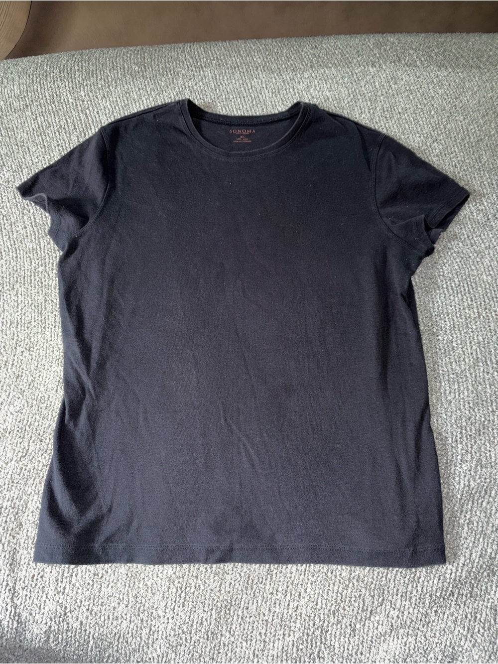 Sonoma Black Basic Short Sleeve Crewneck Tee